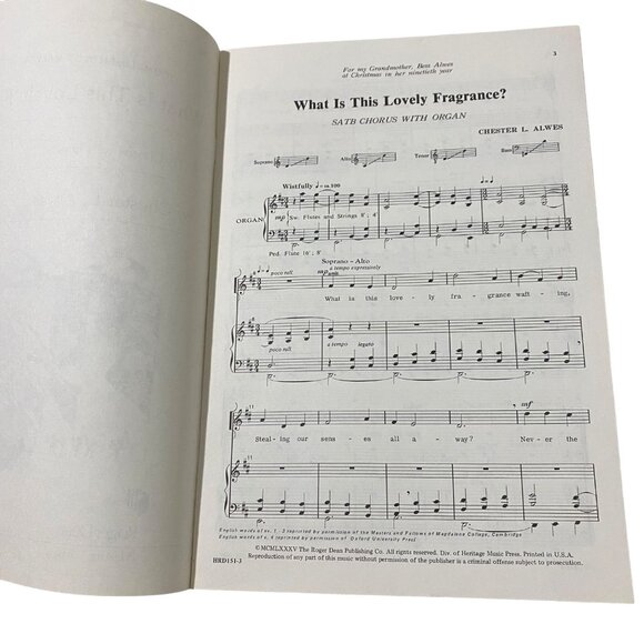 Vintage Christmas Sheet Music Lot of 5 Pieces Religious Christian Holiday - Picture 2 of 6